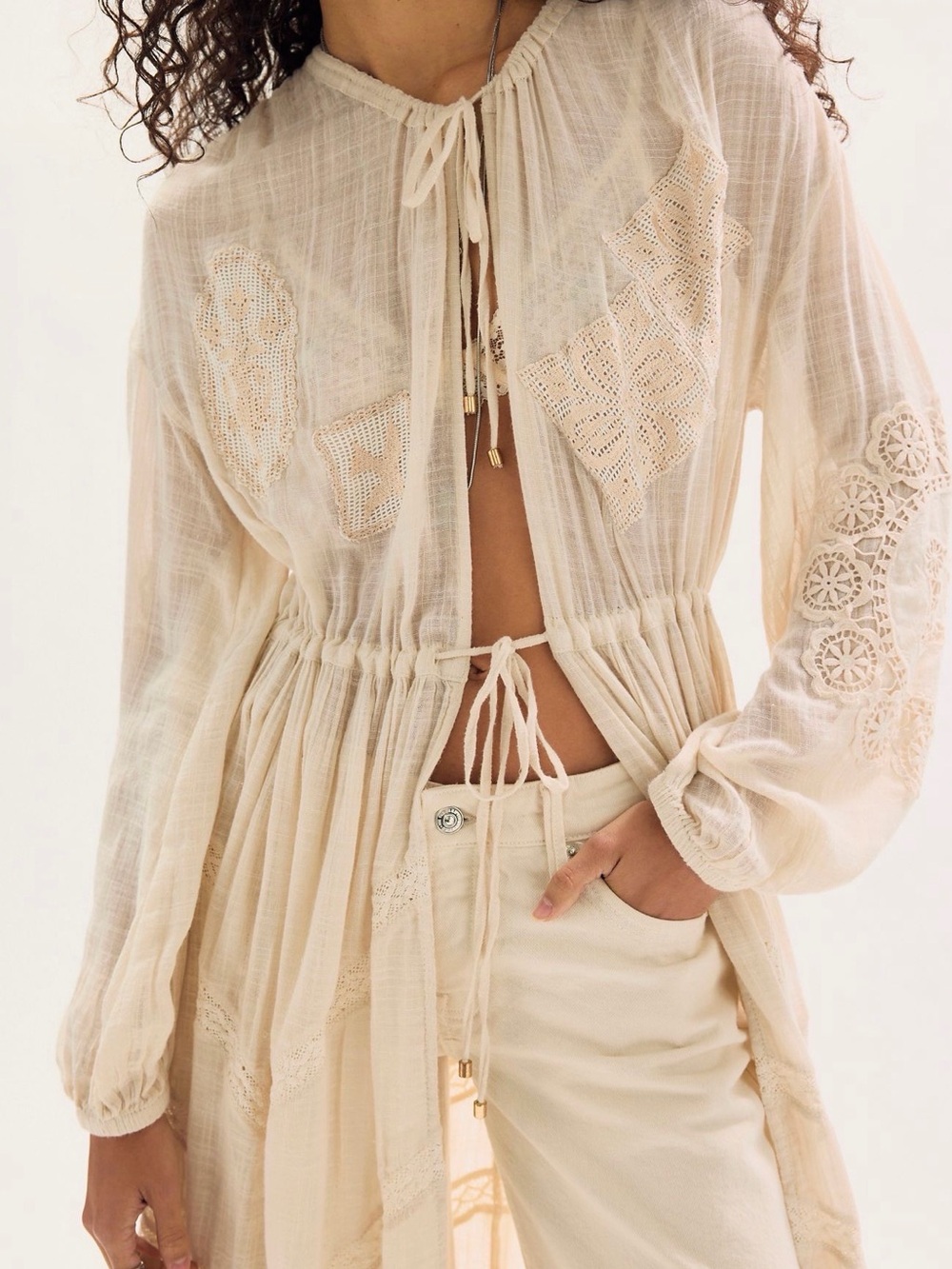 Free People Lost and Found Duster - CURRENT - Retail $298 size medium NWT